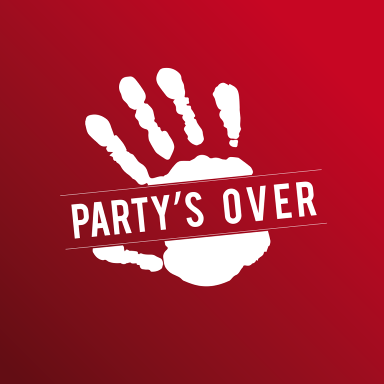 Is first party. Party over. Party is over. Overpower надпись. Nice Party is over